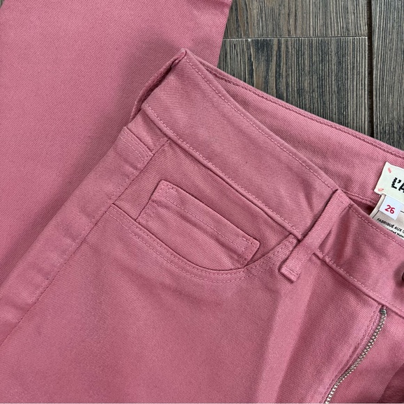 SOLD! L’AGENCE Margot High Rise Skinny Jeans Coated Dusty Rose - Picture 10 of 15